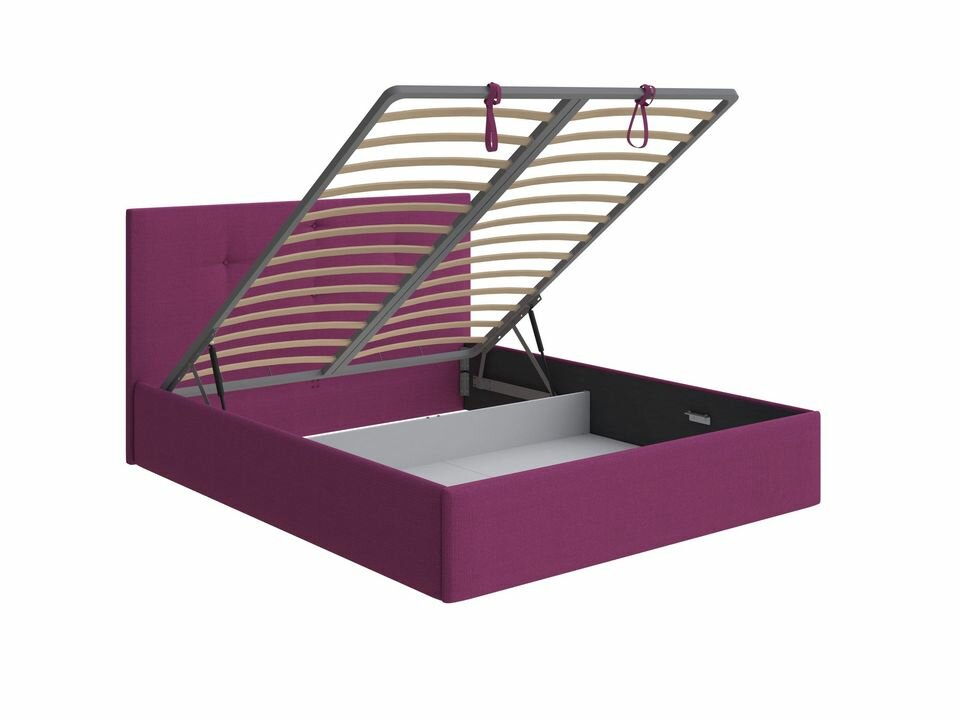 PROxSON Кровать Mono с бельевым ящиком (Ткань: Рогожка Savana Berry (фиолетовый)) 90x200