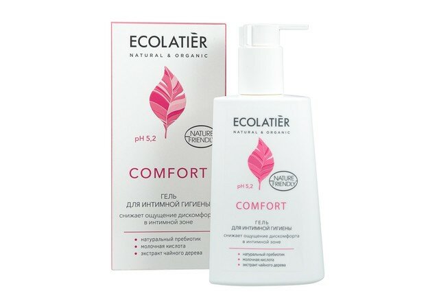 Набор из 3 штук Для интимной гигиены Ecolatier Comfort с молочной кислотой и пробиотиком, 250мл