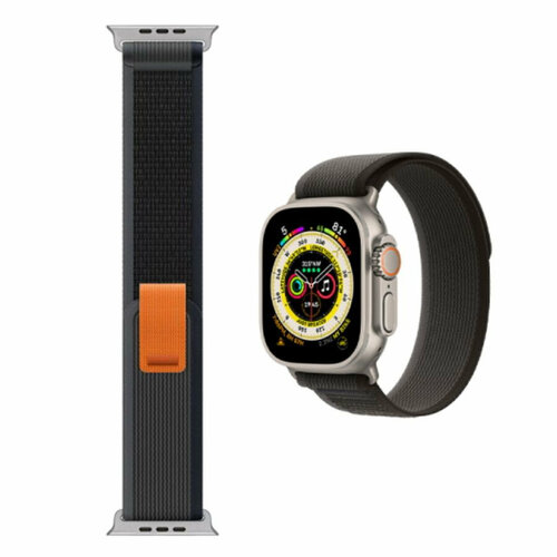 Ремешок для Apple Watch 38/40/41 mm (Series 1-9/SE), WiWU Trail Loop, Черный+Серый серый, черный, размер S (запястье 135–150 мм), М (запястье 150–160 мм), L (запястье 160–180 мм)