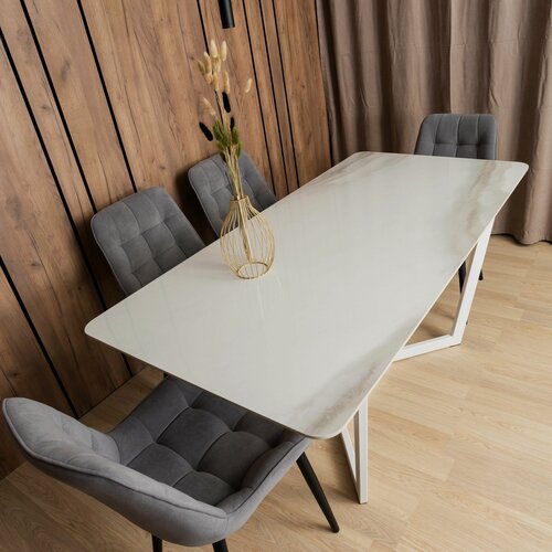 Изображение товара Стол кухонный MESA design Tirachinas, керамогранит, сталь, 120x80x75 см