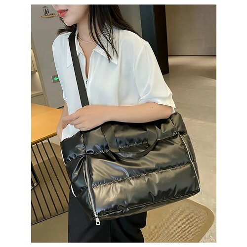 Сумка спортивная , 35 л31х53 см, ручная кладь, черный