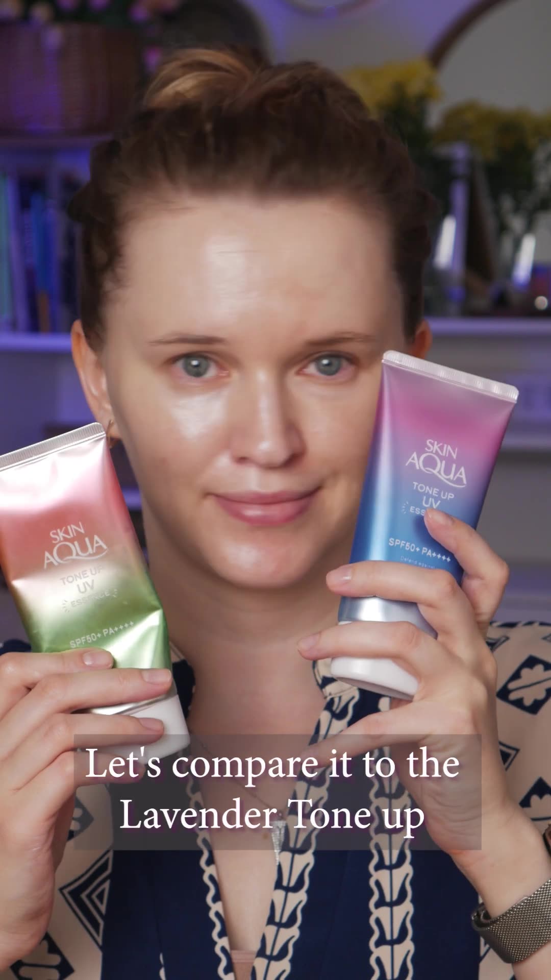 Skin Aqua Tone Up UV Essence Latte Beige SPF50+ PA++++ — солнцезащитный крем с бежевым тоном и выравнивающим эффектом — фото 1