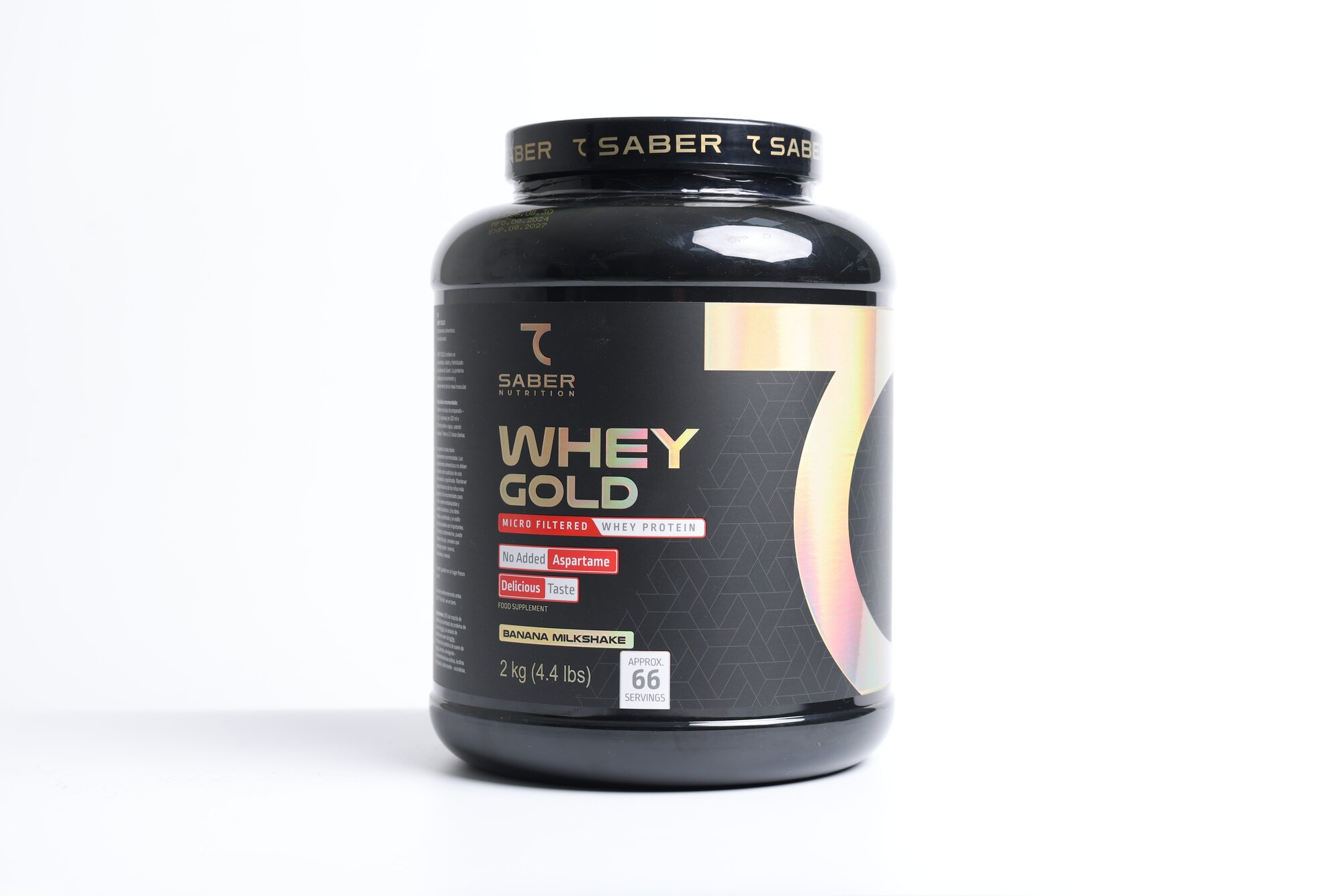 Протеин Whey Gold 7Saber для набора мышечной массы, порошковый, 2кг, Банановый