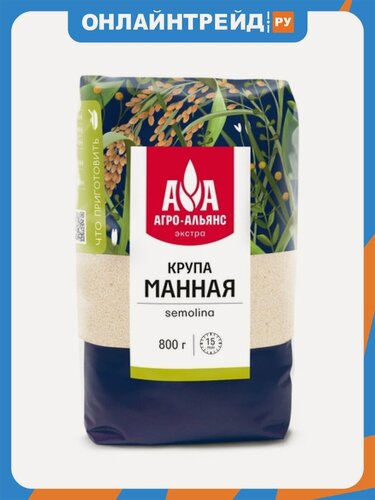 Изображение товара Манная крупа Агро-альянс Экстра 800 г