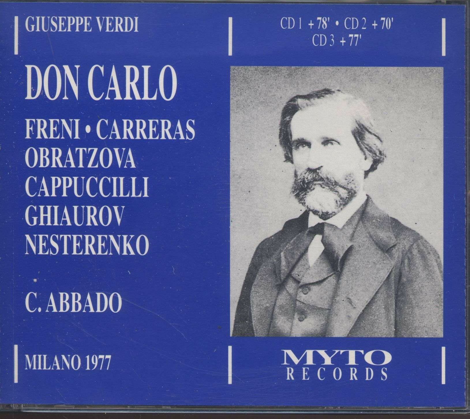 Audio CD Giuseppe Verdi (1813-1901) - Don Carlos (3 CD)
