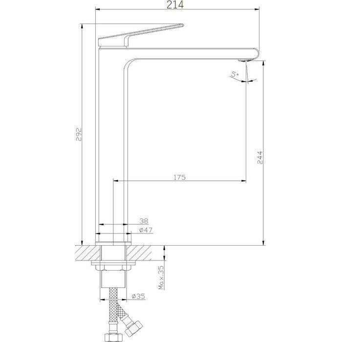 Смеситель для раковины Orange Vesper M10-021cr - фото №11