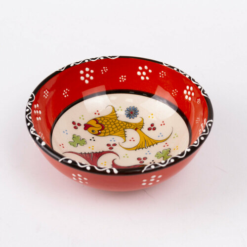 Пиала большая 15 см с рыбкой терракотовая 959₽
