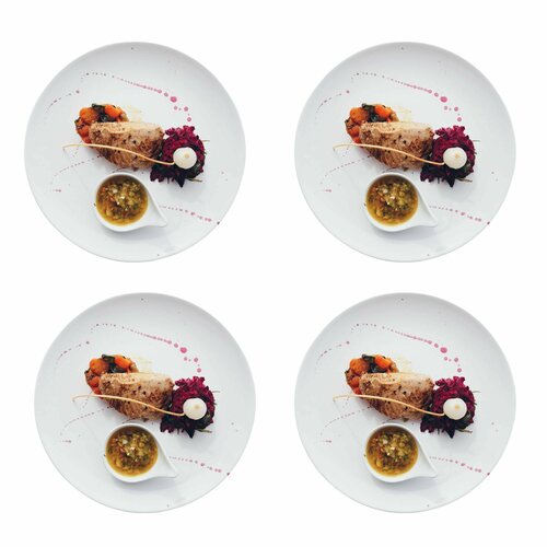 Набор фарфоровых тарелок 360 Circle 24 см 4 шт 1476₽