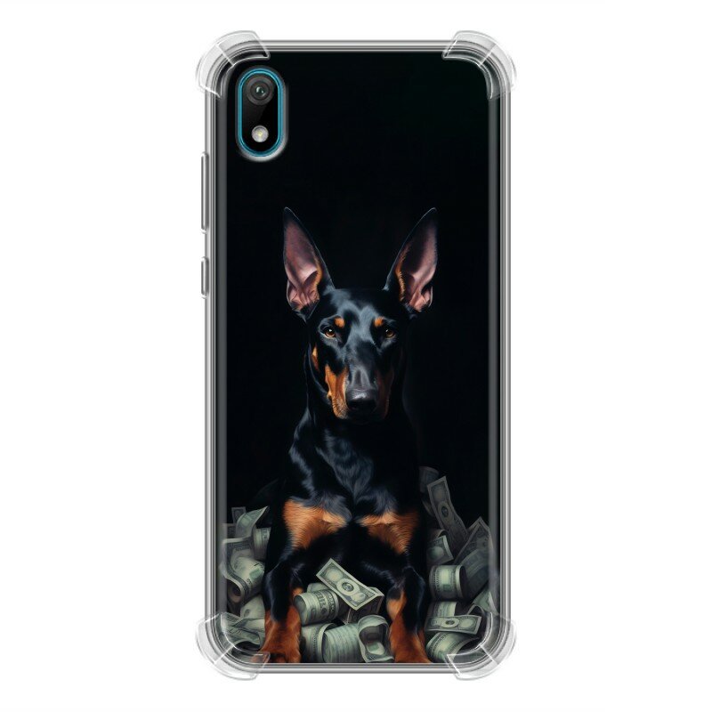 Дизайнерский силиконовый чехол для Хуавей Y5 2019 / Huawei Y5 2019 Доберман