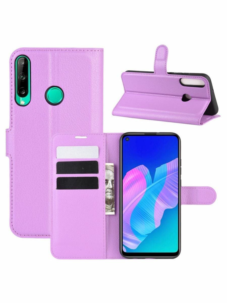 Brodef Wallet чехол книжка для Huawei P40 lite E / Honor 9C фиолетовый