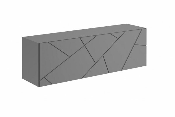 Шкаф навесной Гранж ШН-004 120.2*32*35 серый шифер/МДФ графит софт