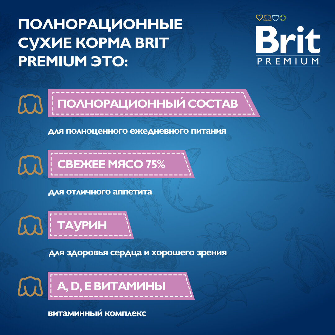 Влажный корм для собак для щенков мини пород, Кролик с цукини в соусе, 85г, 14 шт BRIT PREMIUM — фото 1