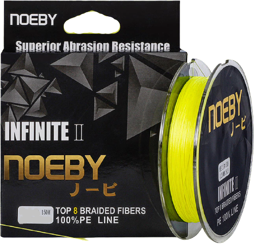 Noeby Шнур Infinite II 8 Braid Yellow 150м 1.5 0.205мм 22lb