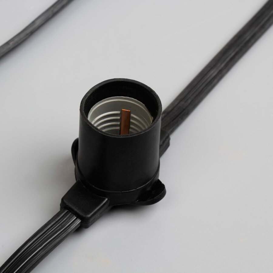 Белт-лайт кабель шаг 20 см 2-жильный каучук черный уличный (IP65) E27 50 м 7859941-50