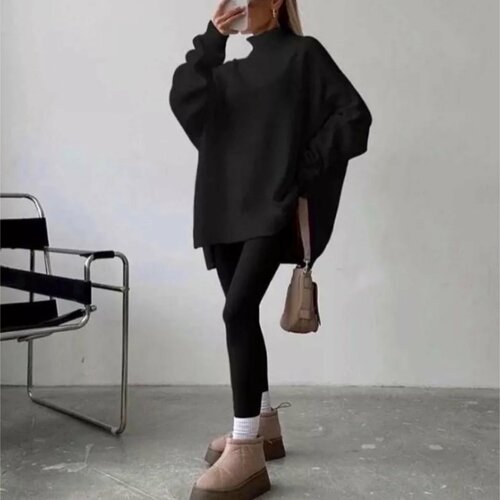 фото Свитер, размер единый, черный zonastyle