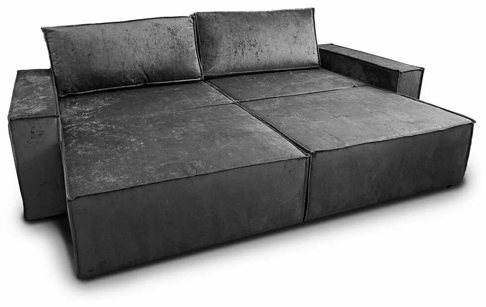 Диван MF-SOFA, Лофт, раскладной, антивандальный велюр, ящик для белья, еврокнижка — фото 1