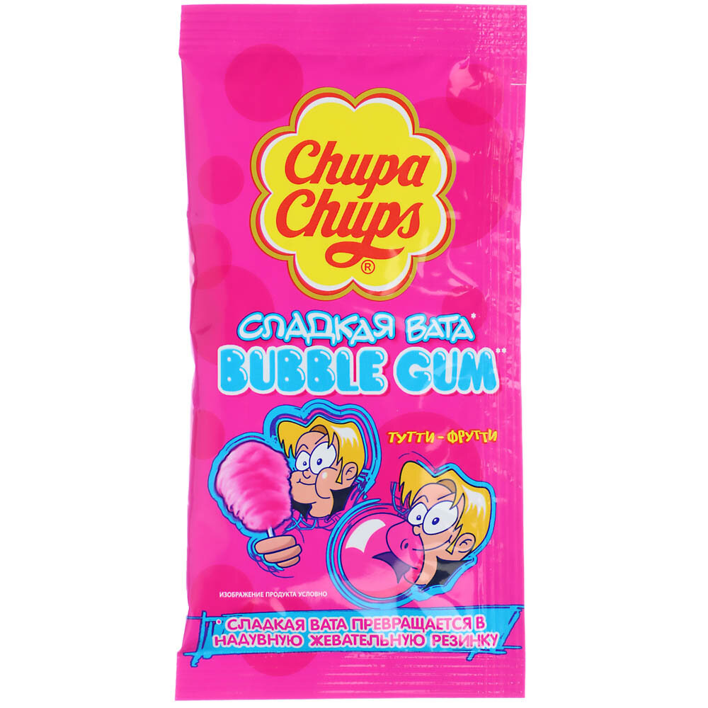 Сладкая вата Chupa Chups, Bubble Gum 11 г - фото №6