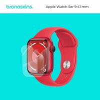 Глянцевая, Защитная бронированная пленка на экран и корпус часов Apple Watch Series 9 41 мм