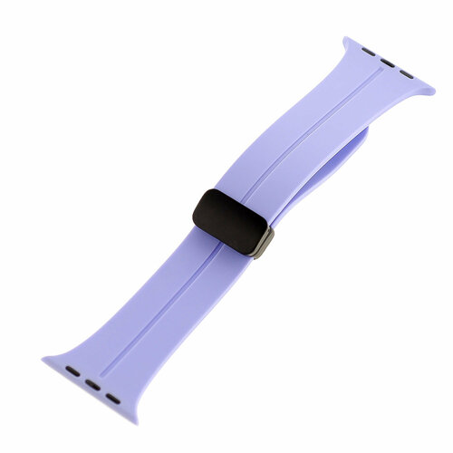 Ремешок силиконовый для Apple Watch 38мм/ 40мм/ 41мм Magic lock, с магнитной пряжкой, #13 лиловый