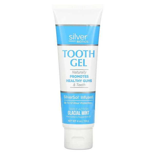 AMERICAN BIOTECH LABS Silver Biotics, Tooth Gel, Glacial Mint, 114 g