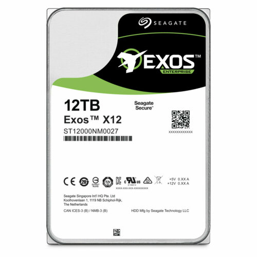 Жесткий диск Seagate 12Tb Exos X12 72К 35 SATA III SATA3 - 6Gbs ST12000NM0127 18888000₽