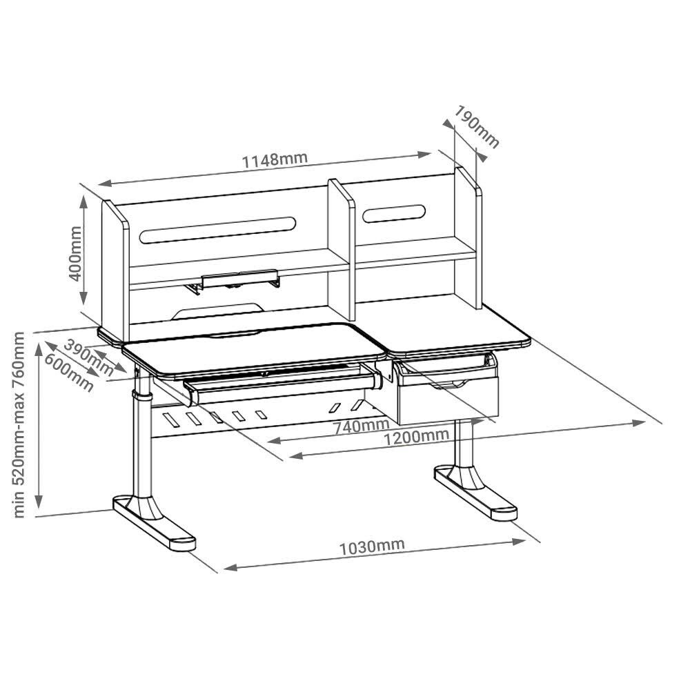 Стол учебный FIORE II FunDesk 190049 (DK) - фото №2