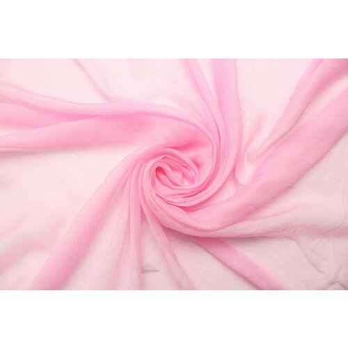Ткань Шёлк-шифон-креш светло-розовый, ш125см, 0,5 м