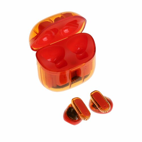 Наушники беспроводные Y89 TWS вкладыши BT 53 30300 мАч прозрачные оранжевые 1615₽