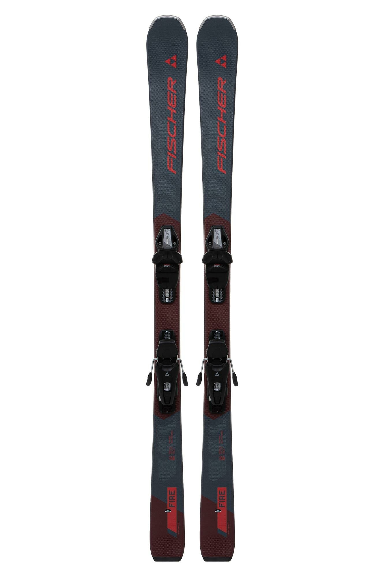 Горные лыжи с креплениями FISCHER RC FIRE + RS9 Solid black/Black (см:160)