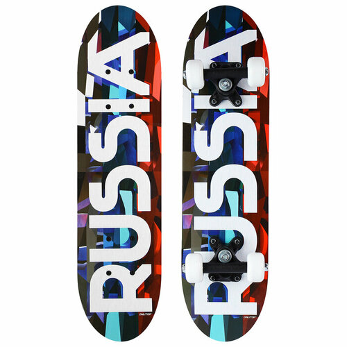 Скейтборд подростковый RUSSIA 62х16 см, колёса PVC d 50 мм скейтборд подростковый skate 62х16 см колёса pvc d 50 мм