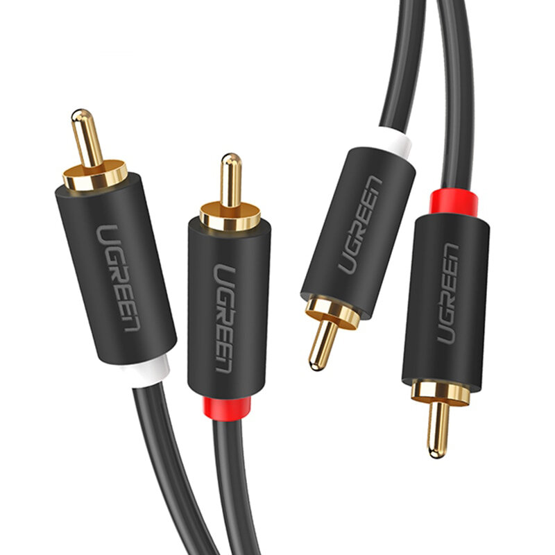 Кабель UGREEN AV104 (10518) 2RCA Male to 2RCA Male Cable 2m - Black