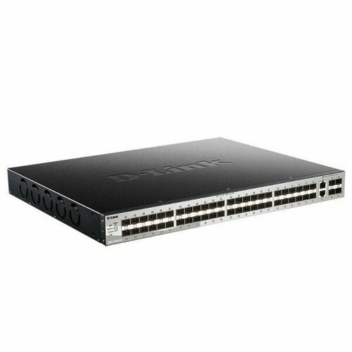 D-Link Сетевое оборудование DGS-3130-54S B1A PROJ Управляемый L3 стекируемый коммутатор с 48 портами 1000Base-X SFP, 2 портами 10GBase-T и 4 портами