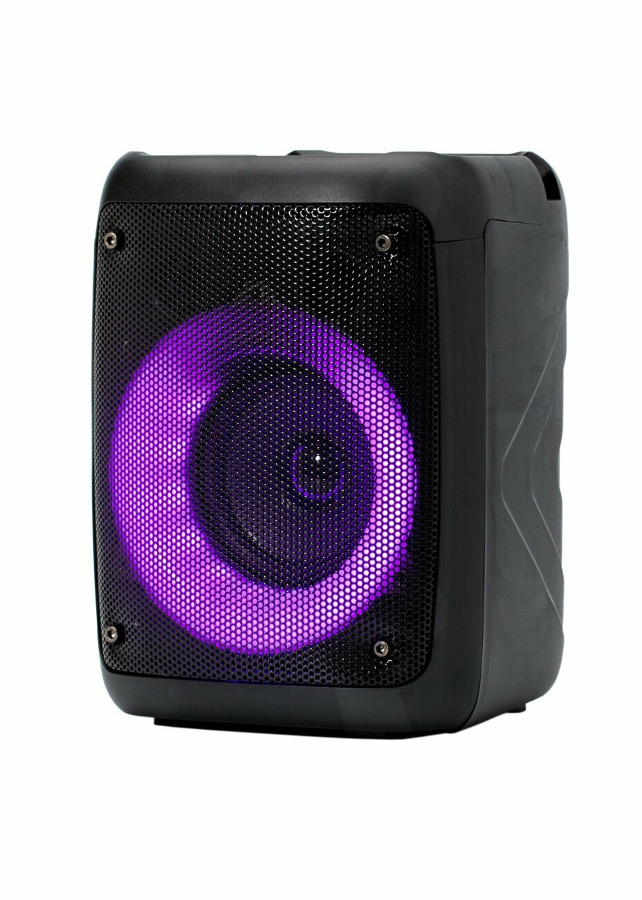 Колонка Perfeo Disco Ring, 10Вт, LED/FM/MP3/USB/SD/AUX/MIC, черная(PF_B4981) 1771615