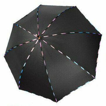 фото Зонт-трость женский Три Слона 2077 полуавтомат чёрный