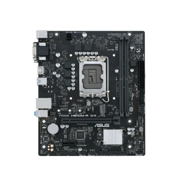 Материнская плата ASUS PRIME H610M-R D4-SI, LGA 1700, Intel H610, mATX, Ret (White Box)