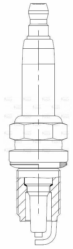 Свеча зажигания STARTVOLT VSP 0501, для Chevrolet Aveo T300 1.4i/1.6i/Opel Astra J 1.6i/1.8i, 1 шт