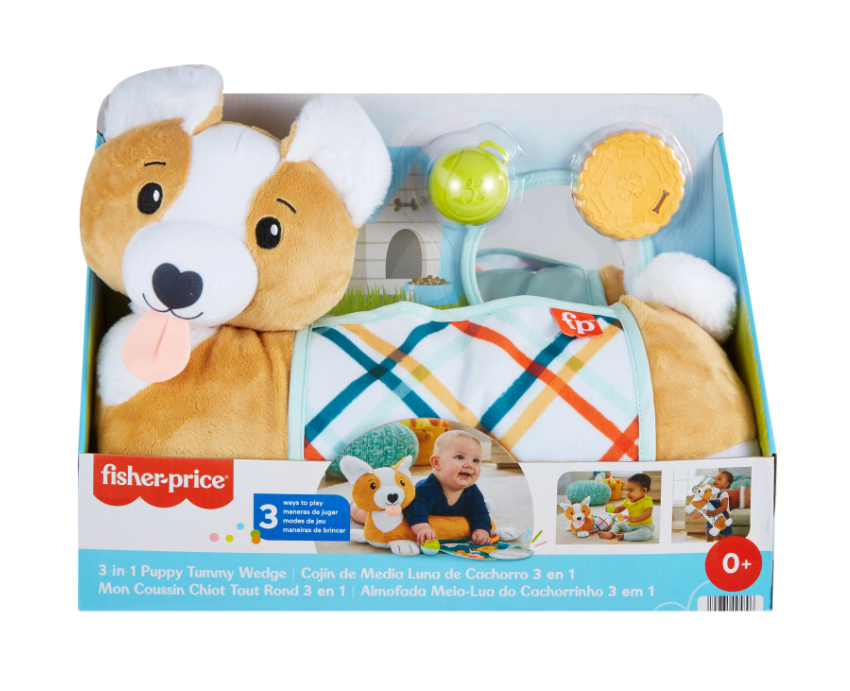 Fisher-Price Puppy Tummy Wedge HJW10 , 43.2 см, голубой