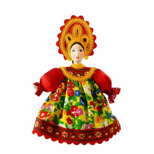 кукла коллекционная в девичьем праздничном русском костюме Кукла коллекционная в девичьем праздничном костюме.