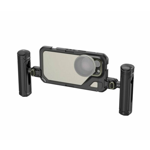 Клетка для смартфона SmallRig 4392 для iPhone 15 Pro Max, клетка, боковые ручки с кнопкой управления серый