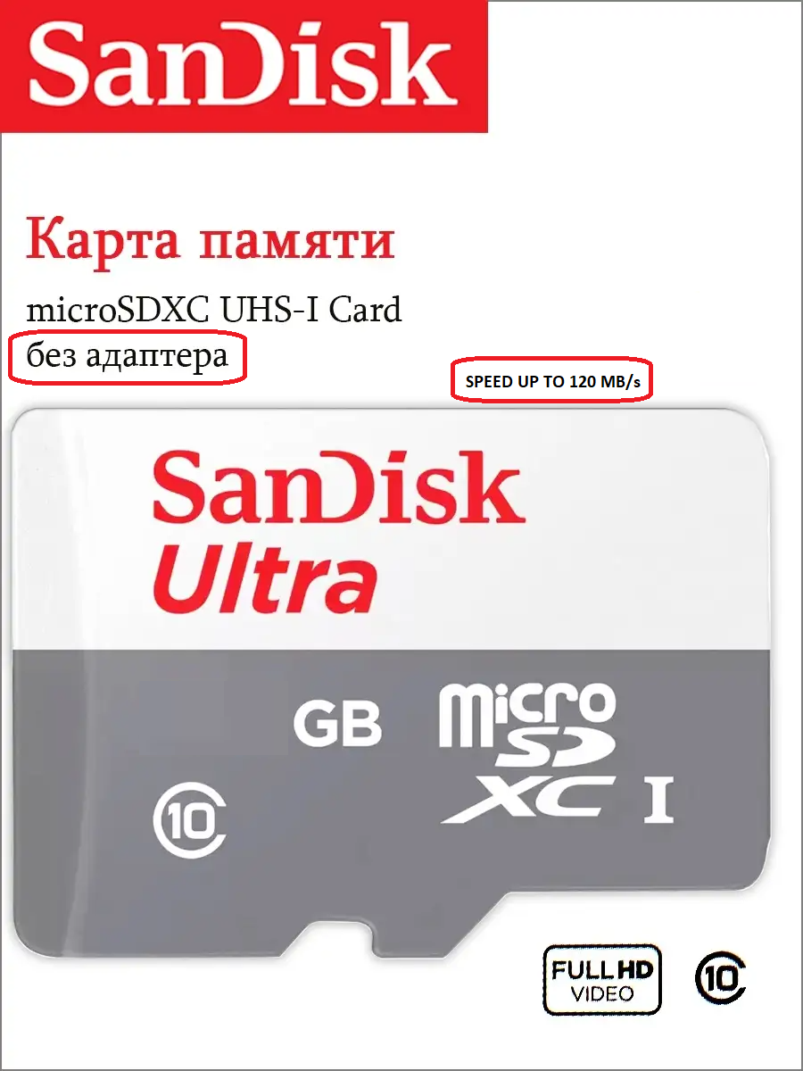 Карта памяти micro SD 128 GB