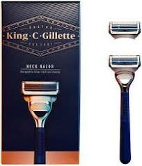 Многоразовый бритвенный станок King C. Gillette бритье и контуринг (Из Финляндии)