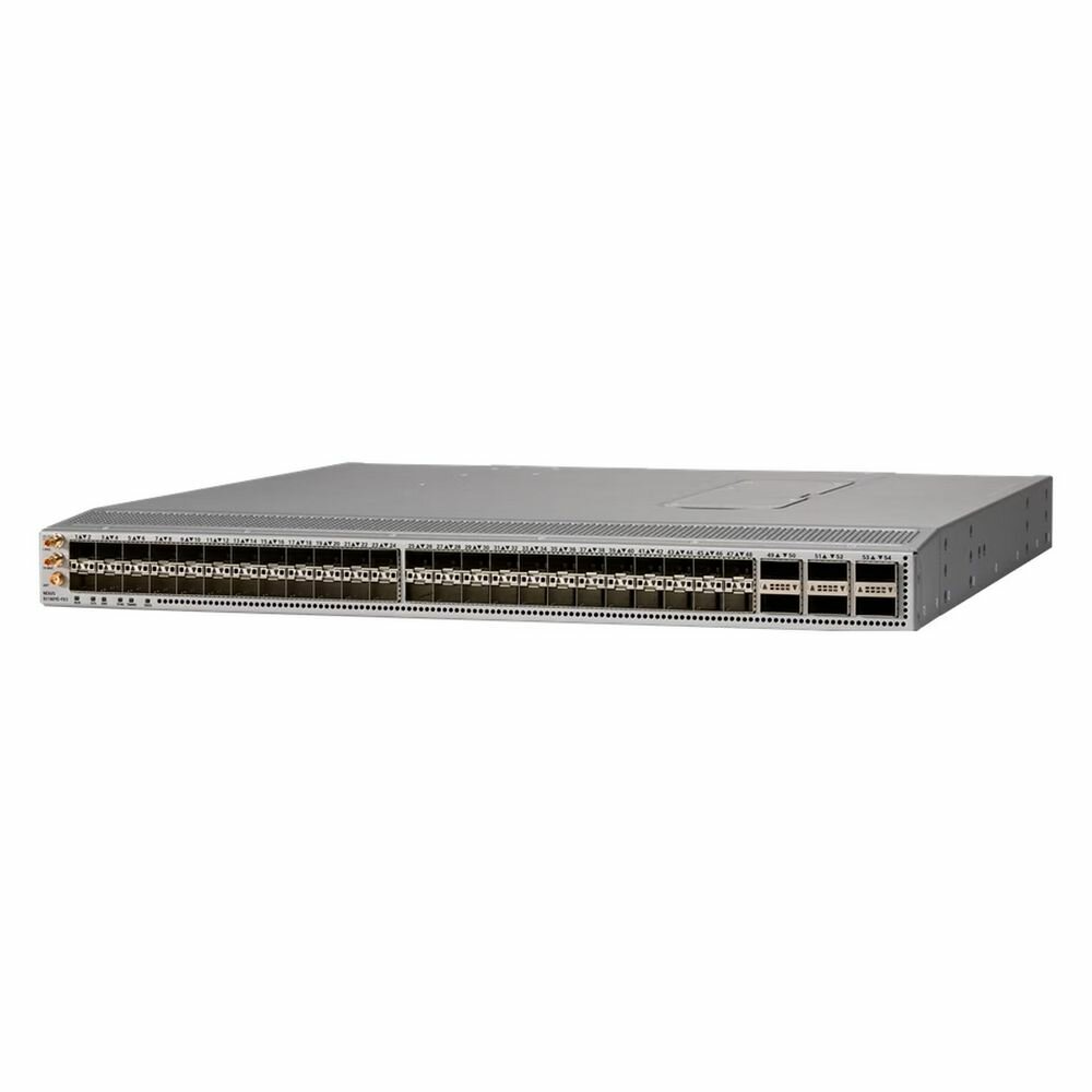 CISCO Коммутатор CISCO Nexus 93180YC-FX3 Switch with 48x 1/10/25Gb SFP+, 6x 40/100Gb QSFP28, 1U, Layer 2/3, 1x PS (upto 2), FAN (Port-side Intake), 6 Core CPU, DRAM 32GB, SSD 128GB N9K-C93180YC-FX3