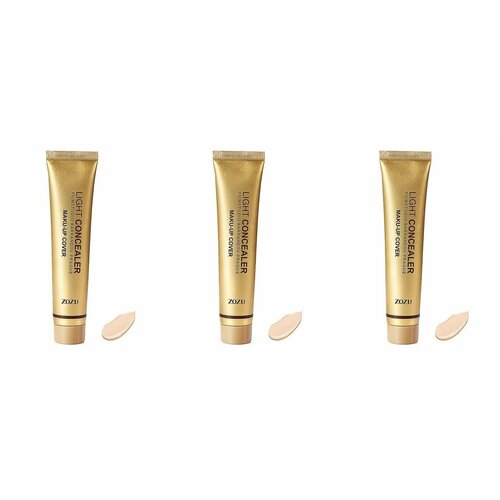 ZOZU Консилер для лица с эффектом сияния Light Sensitive Concealer, слоновая кость, 30 г, 3 шт