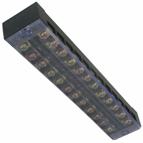 Клеммная колодка винтовая с крышкой 24 контакта М4 25 А 600 В 10 AWG 6 мм2 308₽