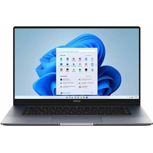 Ноутбук Honor MagicBook 15 BMH-WFQ9HN 5301AFVQ, 15.6, IPS, AMD Ryzen 5 5500U 2.1ГГц, 6-ядерный, 16ГБ DDR4, 512ГБ SSD, AMD Radeon, без операционной системы, серый