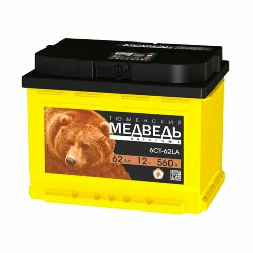 Аккумулятор Тюменский медведь 62Ач L EN610A 242x175x190 B13 6920₽