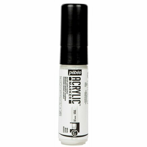 PEBEO Маркер акриловый Acrylic Marker 5-15 мм перо плоское 3 шт 201701 белый 1310₽