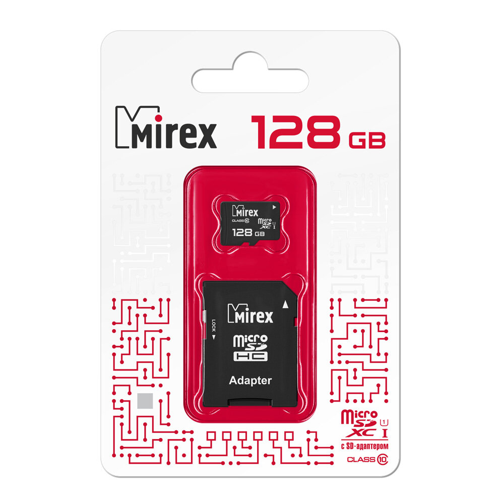 Карта памяти Mirex microSDXC 64 ГБ Class 10, V10, A1, UHS-I U1, R/W 45/25 МБ/с, адаптер на SD, 1 шт., черный - фото №16