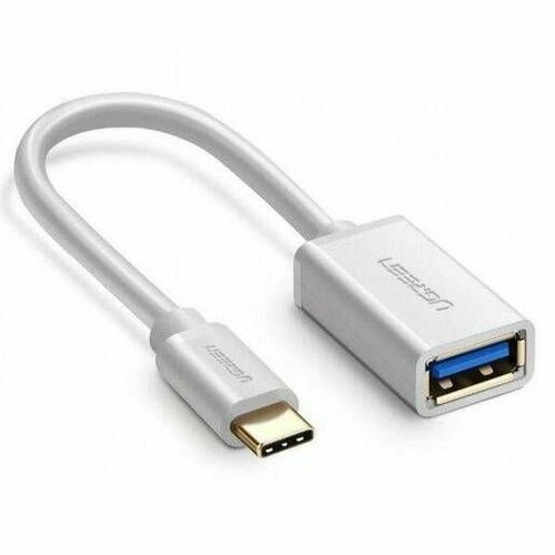 Кабель UGREEN US154 (30702) USB-C Male to USB 3.0 A Female OTG Cable. Цвет: белый. usb to type c otg adapter usb c converter female to male adapter otg mini type c usb c 3 1 cable converter accessories