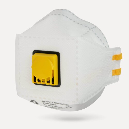 Изображение товара Противоаэрозольная полумаска Jeta Safety JM-9312, трёхпанельная, с клапаном, FFP1, - 20 шт. в упаковке